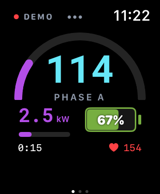 Apple Watch recording with heart rate