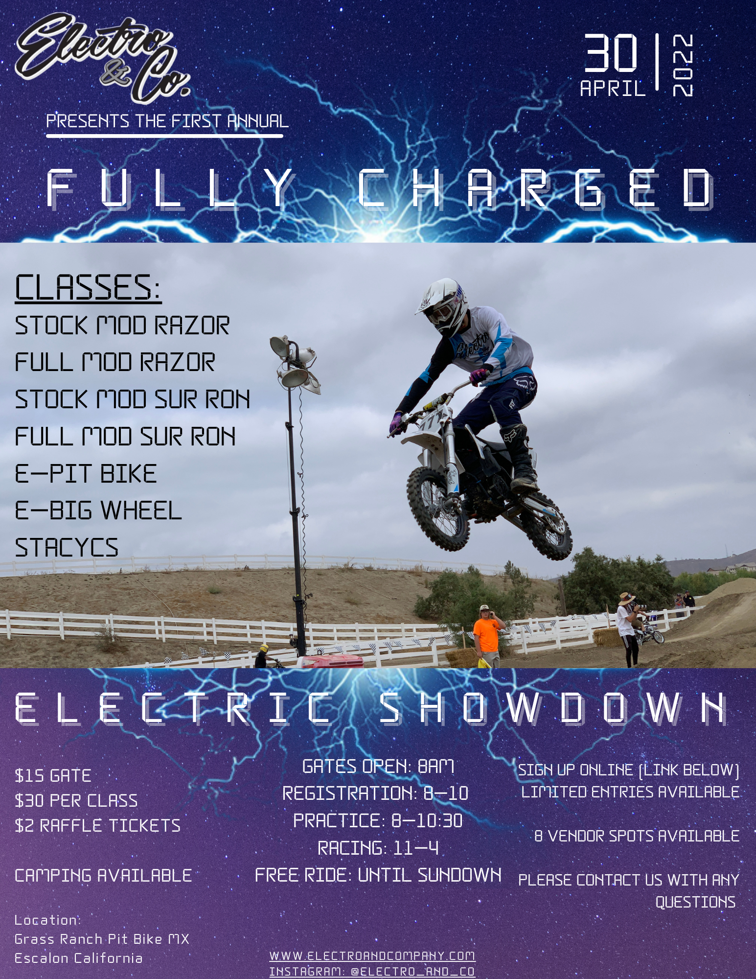 Electric Racing Event Sand Fully Charged Electric Showdown Event - APRIL 30th – Electro & Company Inc.
