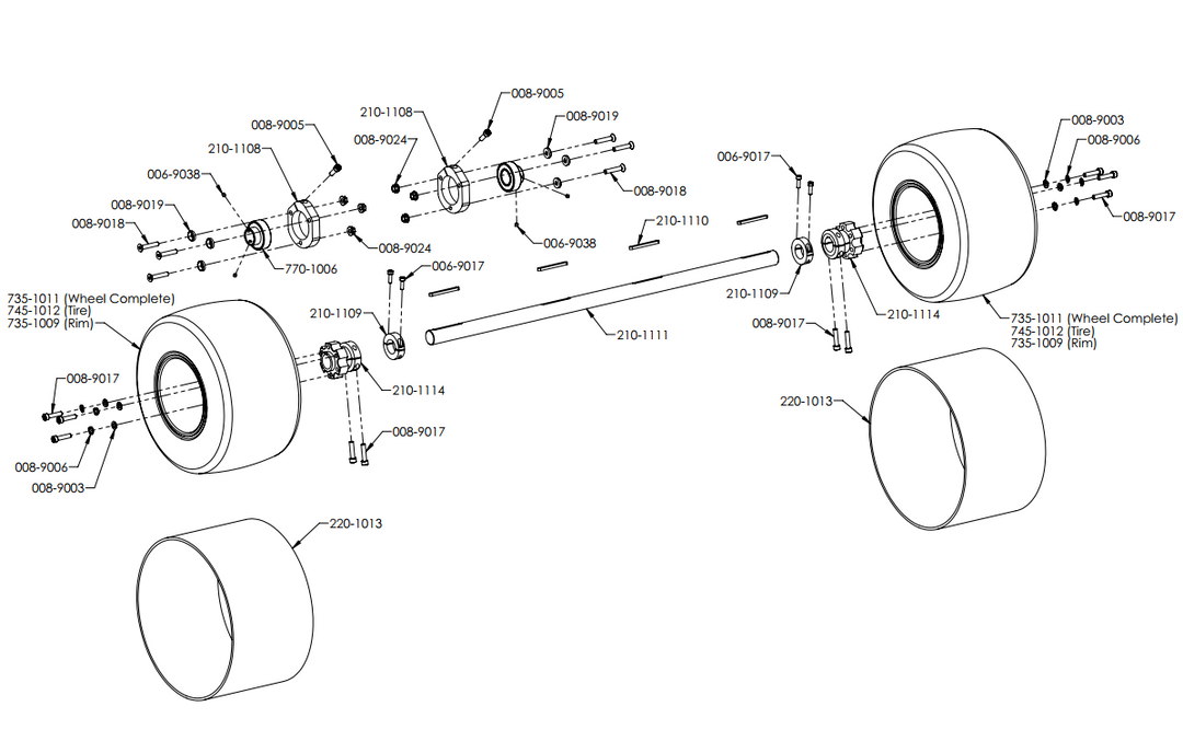 E-Drift Rear Axle +Wheels