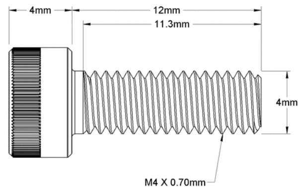 M4x12mm SHCS