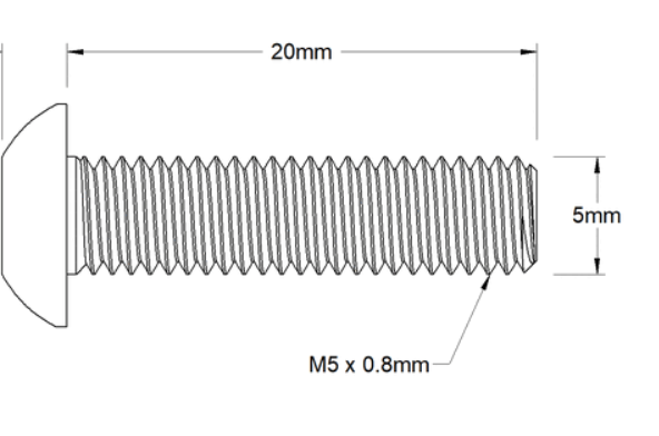 M5x20mm BHCS