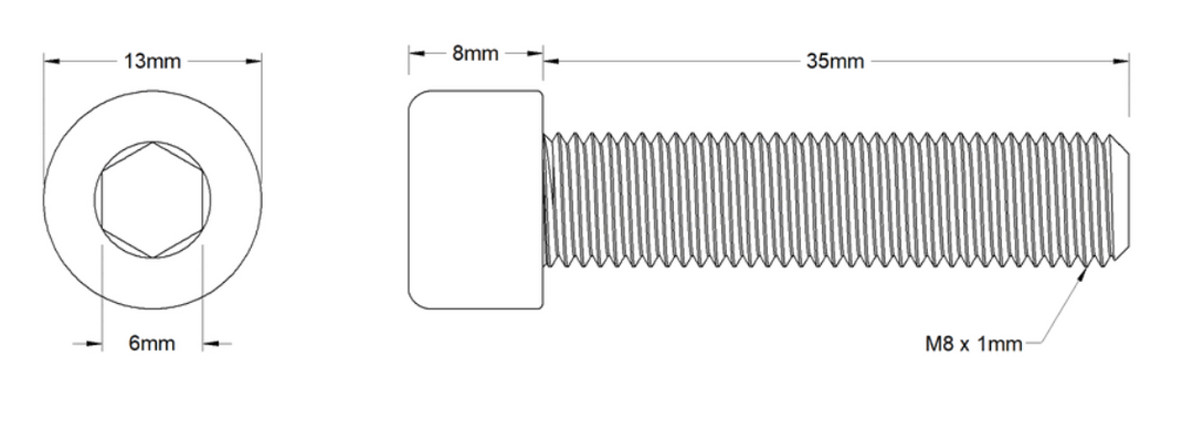 M8x35mm SHCS