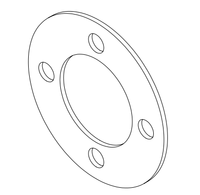 Rear Brake Rotor Plate - E-Drift Kart