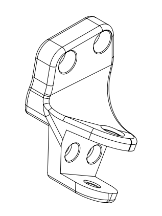 Peg Mount (Right Foot peg Mount) - RTR Alpha