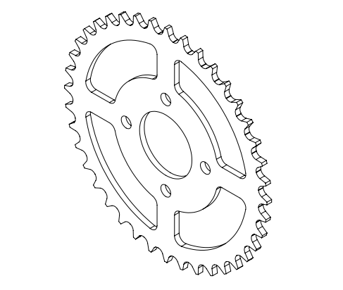 Sprocket 447T 420 Chain - E-Drift Kart