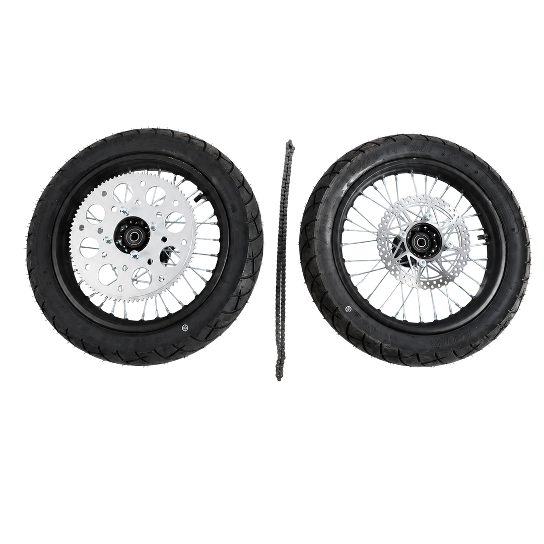 ETM RTR 14 inch Street Wheel Set on transparent background