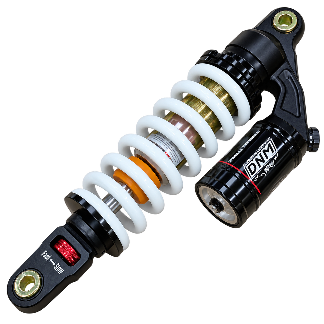 ETM RTR Reservoir Upgrade Shock OEM Ride Height isolated on a transparent background