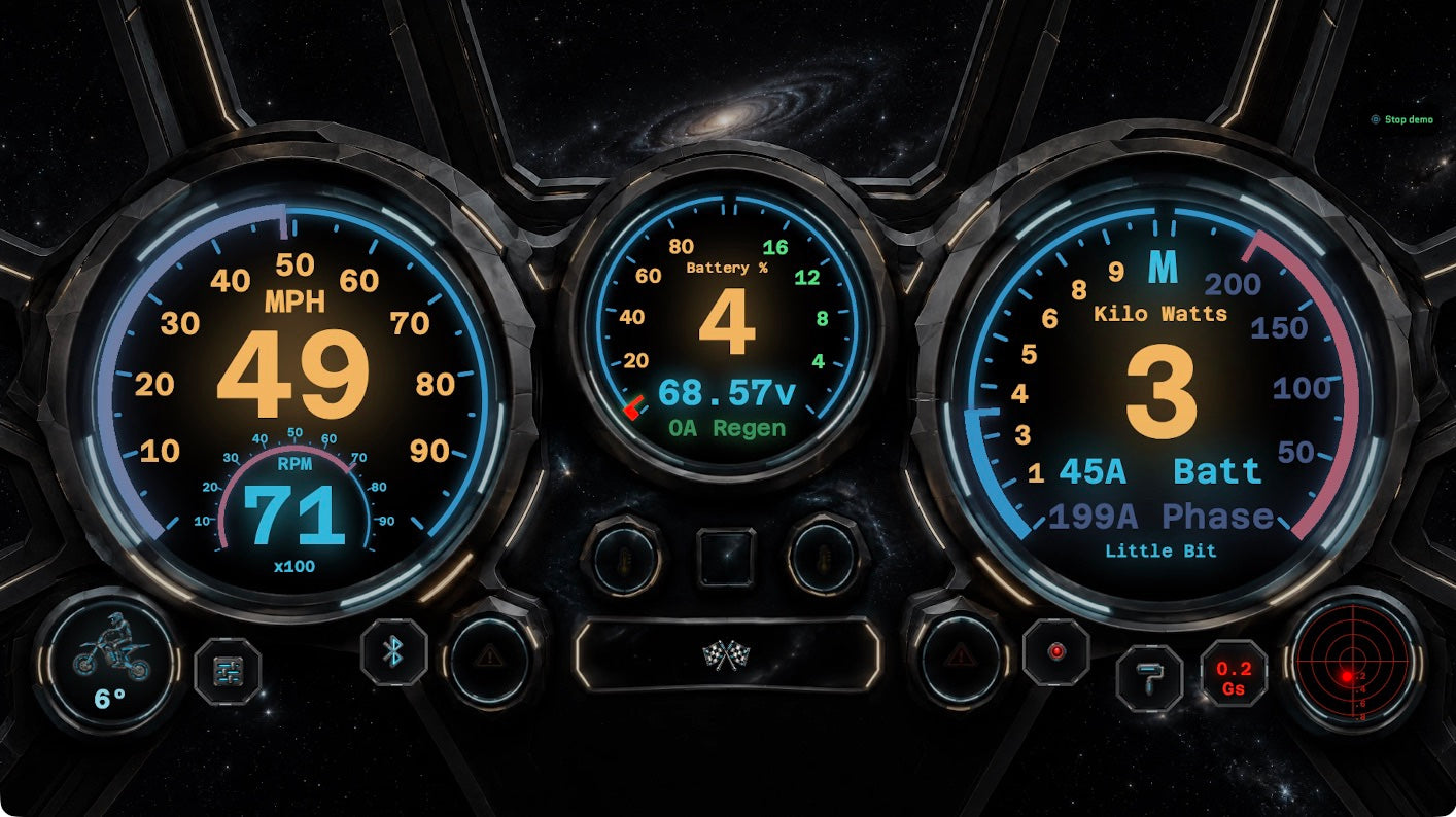 Starship Command theme with custom gauges and icons